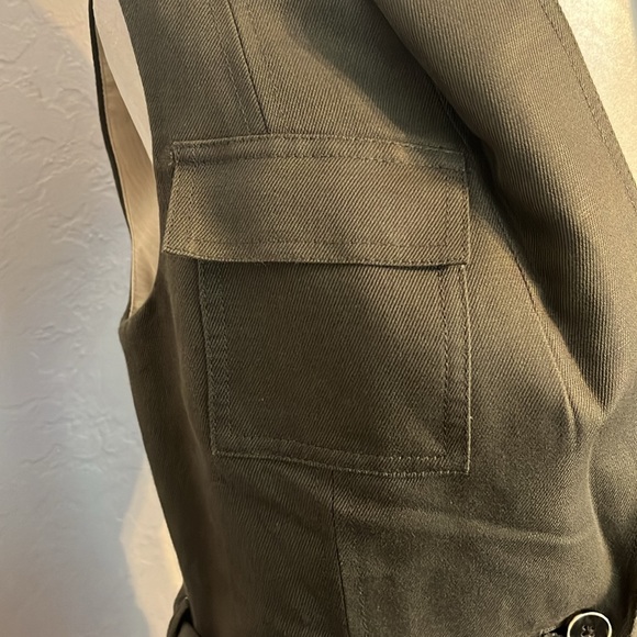 Banana Republic linen/cotton Tailored Vest with tie at waist sz 0 - Picture 6 of 12